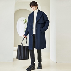 得物/精品大货风衣男中长款斜纹毛呢大衣男F922批125品牌风A，男装风衣，星座401