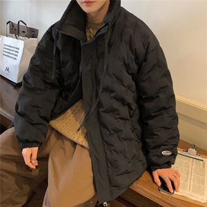 定制面料棉衣男港风半高领棉服男外套男8707P125控168