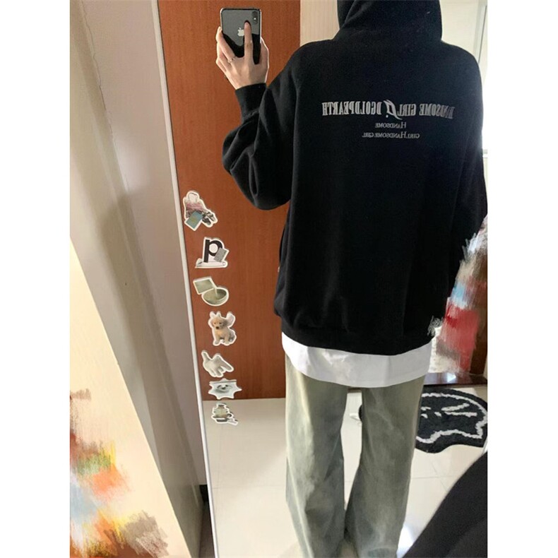 潮牌街头风开衫连帽重磅卫衣男女春秋季宽松休闲外套W213,男装卫衣,星座1116A（原606A-3）