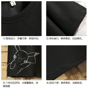 HT73193-P22 华夫格t恤男短袖男大码五分袖  砖墙图片