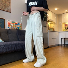 美式高街多口袋工装裤男女2宽松直筒休闲裤XZ211-1-K2340-P60，男装工装外套，星座211-1