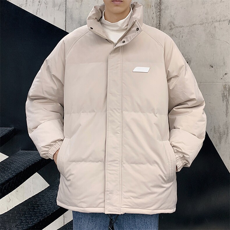 新款冬季男纯色立领港风棉衣M065-P90控148,男装棉衣,星座717