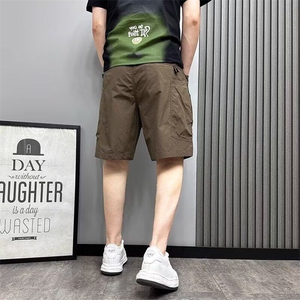 夏季新款工装短裤男潮牌百搭大口袋宽松休闲五分裤青年透气沙滩裤图片