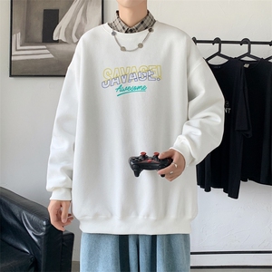 Y2548P38秋季男士bf宽松卫衣港风卫衣新款圆领韩版潮流衣服图片
