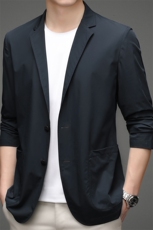 中老年2023年翻领口袋上衣单排扣春季长袖时尚西服SNNA20235，男装西服，钱塘6003（原4033）