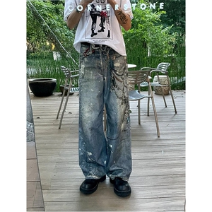 【套图2】903-AK91-特P70【98】S-3XL  印花牛仔裤！1图片