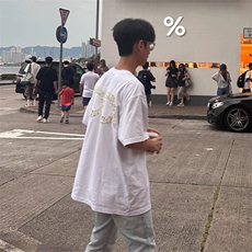 万针全刺绣工艺抖音得物高品质260克重磅纯棉双纱美式高街短袖T恤，男装T恤，电商A486