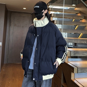 抖音得物二开 可供视频 拼接织带三防加厚羽绒棉衣外套棉服LL6667图片