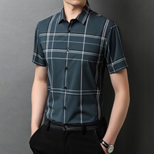 新款2023夏季男装上衣休闲百搭短袖宽松衬衫男士衬衣潮流，男装衬衫，电商B212（原钱塘6029）