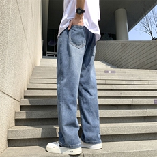 2026春夏牛仔裤男宽松直筒裤子港风阔腿拖地休闲裤NK026-p43主推，男装休闲裤，星座224-1