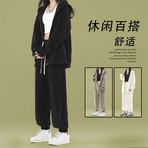 两件套条绒开衫外套加束脚裤美式潮牌复古休闲-TZ850特批117图片