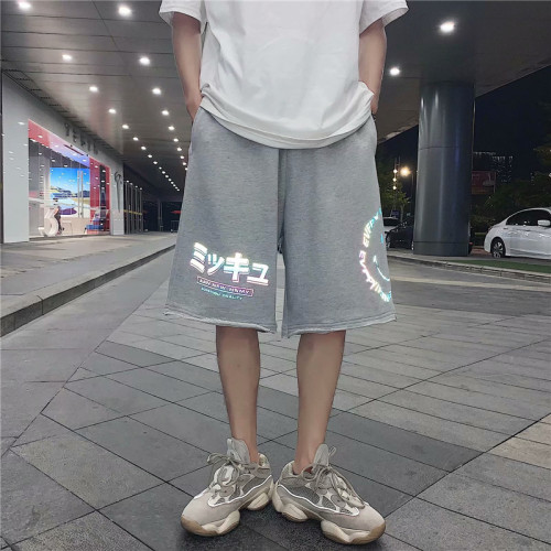 夏季男士短裤男宽松休闲五分裤子男港风直筒裤潮流运动裤DK86-P28图片