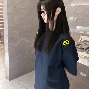 万针全刺绣工艺抖音得物高品质260克重磅纯棉双纱美式高街短袖T恤图片