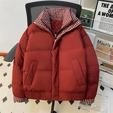 冬季新品得物美式潮流高品质格子加绒加厚棉衣外套棉服MY5566-P88，男装棉衣，星座610B-1