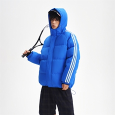 冬季潮流条纹五防立领加绒加厚棉衣情侣撞色棉服外套MY8899-p78，男装棉衣，星座610B-1