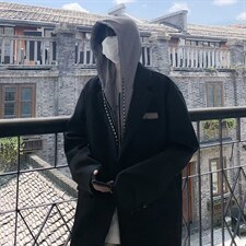 男秋季外套潮西服假两件上衣连帽夹克LG26P70，男装夹克，星座1116-2