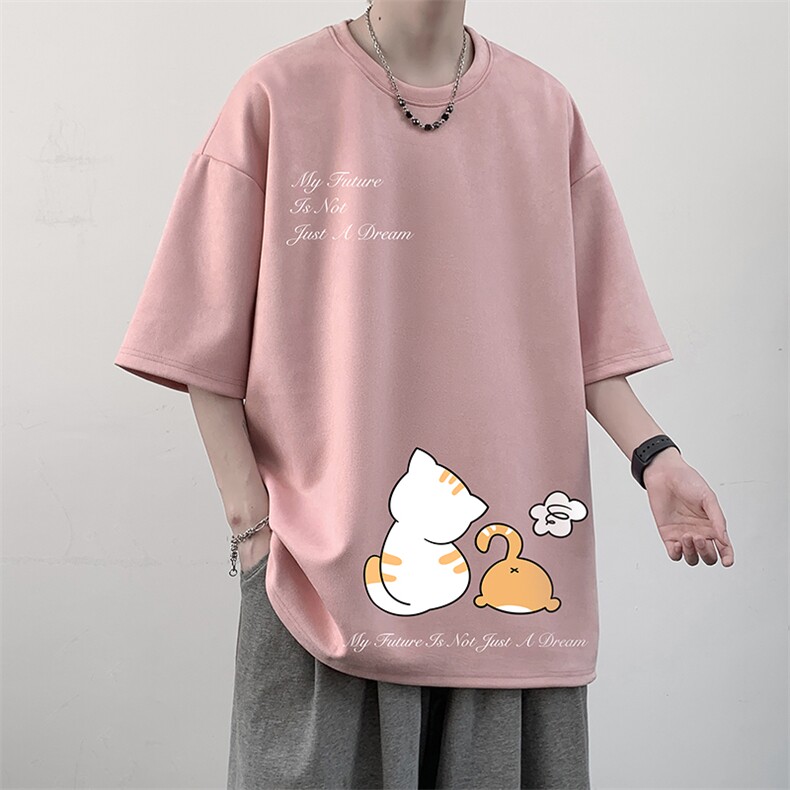 麂皮绒短袖t恤男大码半袖男大皂风JD82357-P25,男装T恤,电商A040