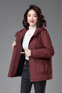 时尚保暖棉服女冬季新款加厚外套宽松显瘦舒适绒内胆棉衣图片