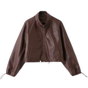 【现货】春装新品皮衣外套女宽松减龄上衣2509-1C115-P115-K178图片