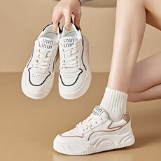 X3779-P155小白鞋女春季新款厚底韩版百搭小白鞋女休闲单鞋，女鞋休闲鞋，星座1407-3