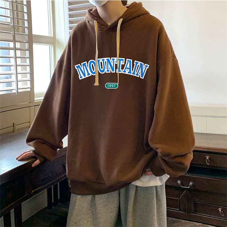 纯棉连帽卫衣男大码运动帽衫宽松薄WY2231-P35加绒款-P40,男装卫衣,电商A040
