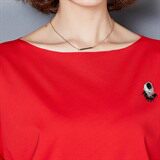 2021年夏季短袖套头圆领纯色蝙蝠袖简约大气雪纺衫，女装蕾丝衫/雪纺衫，安之芮娜