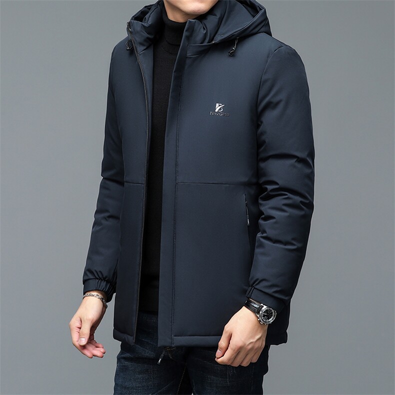 NN8282钱塘2020-3商务百搭简约冬季厚款翻领中年男士棉衣外套P95,男装棉衣,钱塘207-3