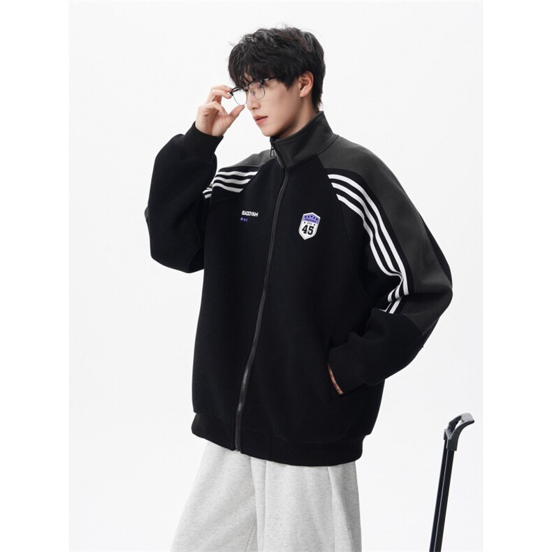 1506/QW17050/P50美式徽章印花棒球服外套插肩袖开衫卫衣夹克,男装夹克,星座1506