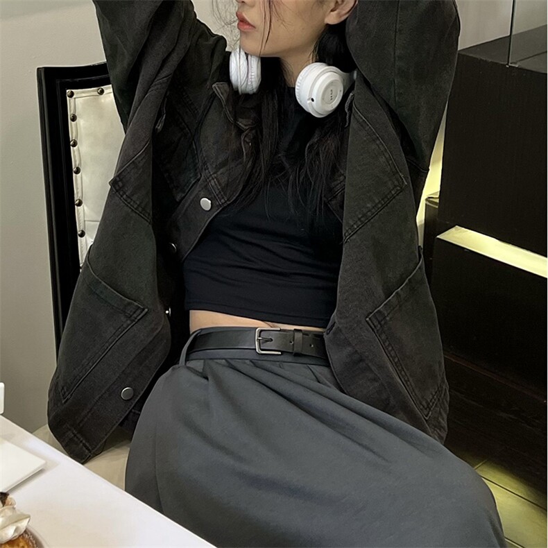 美式ins设计感工装风大口袋复古牛仔外套潮炸街秋季C448-P80,男装工装外套,星座911-2(原星座613-2）