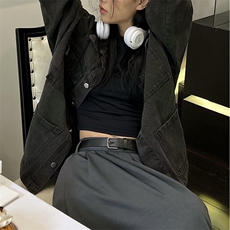 美式ins设计感工装风大口袋复古牛仔外套潮炸街秋季C448-P80，男装工装外套，星座911-2(原星座613-2）