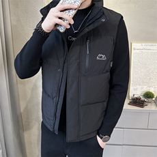 短款立领羽绒马甲男休闲日系面包服保暖外套马甲背心M9823-P100，男装背心/马甲，电商A237