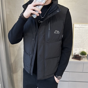 短款立领羽绒马甲男休闲日系面包服保暖外套马甲背心M9823-P100图片