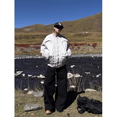 潮流美式高街潮牌男装时尚解构弧形棉服刺绣原版加厚上衣棉衣新款，男装棉衣，星座506A