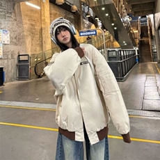 美式学院风刺绣宽松夹克外套女春秋新款飞行员棒球服女小个子穿搭，女装短外套，星座506A