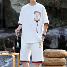风男装夏季短袖男T恤套头五分裤套装潮流时尚，男装T恤，星座1206（原A206）