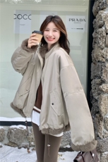 新款毛毛内胆派克服2D014-10027-P185-K288，女装短外套，2D014