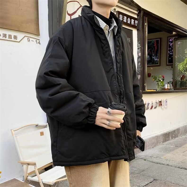 冬季日系宽松加厚棉服男女ins潮牌工装休闲情侣棉衣外套M1928-P75,男装棉衣,星座1008