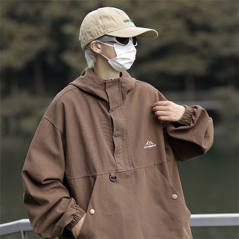 A697-P53潮机能百搭宽松工装夹克2023秋季新款冲锋衣外套男,男装夹克,星座512-6