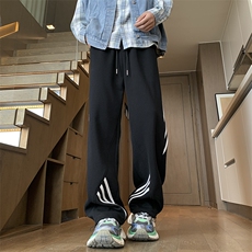 秋季新款美式织带拼接卫裤休闲裤XZ604-K106-特P40控78，男装休闲裤，星座604