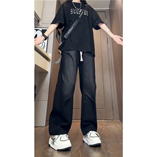 K1225-特p38-控68oversizecleanfit折皱牛仔裤直筒裤老爹裤长裤，男装牛仔裤，星座103A-1