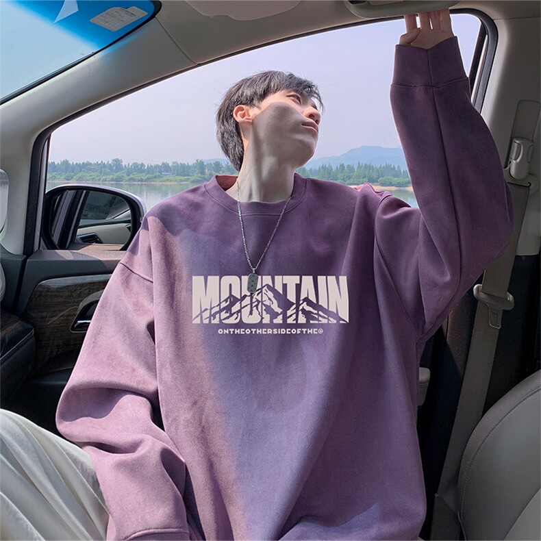 抖音得物高品质美式潮流麂皮绒宽松圆领卫衣wyjp4037-特p35控69,男装卫衣,星座605(原A050)
