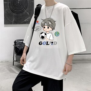 Q11207-P30 春夏季七分袖t恤男大码五分袖男短袖中袖   大皂风图片