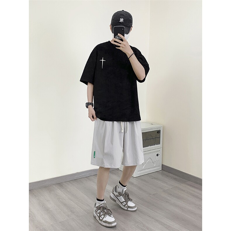 短裤男夏季潮流宽松纯色百搭休闲运动五分裤薄款i短裤DK530特批22图片