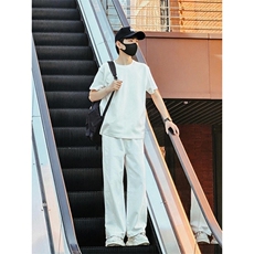 初秋现货款牛仔裤男女同款纯色白色宽松阔腿版型1412-2/5650/P59，男装牛仔裤，星座1412-2