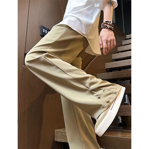 夏季新中式美式高街 hiphop盘扣休闲九分裤货号K2422P50控价78图片