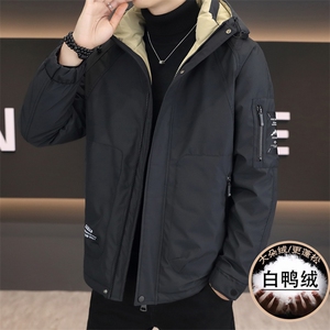 冬季新款白鸭绒户外防寒工装连帽羽绒服外套上衣男1811P170图片