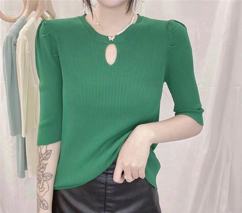 圆领公主袖针织衫，其它，魅力元素