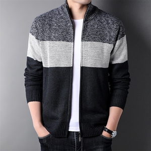 YS8818男士2023年冬季新款长袖立领加绒加厚夹克男士外套P55图片