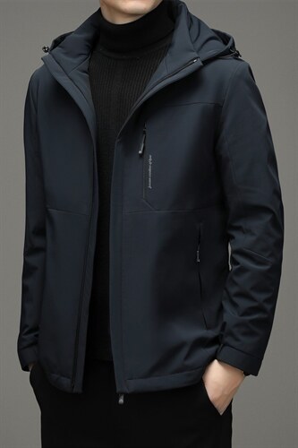 2023秋冬季新款羽绒服男士短款连帽保暖休闲外套SNNYR86030-P225,男装羽绒服,电商B212（原钱塘6029）