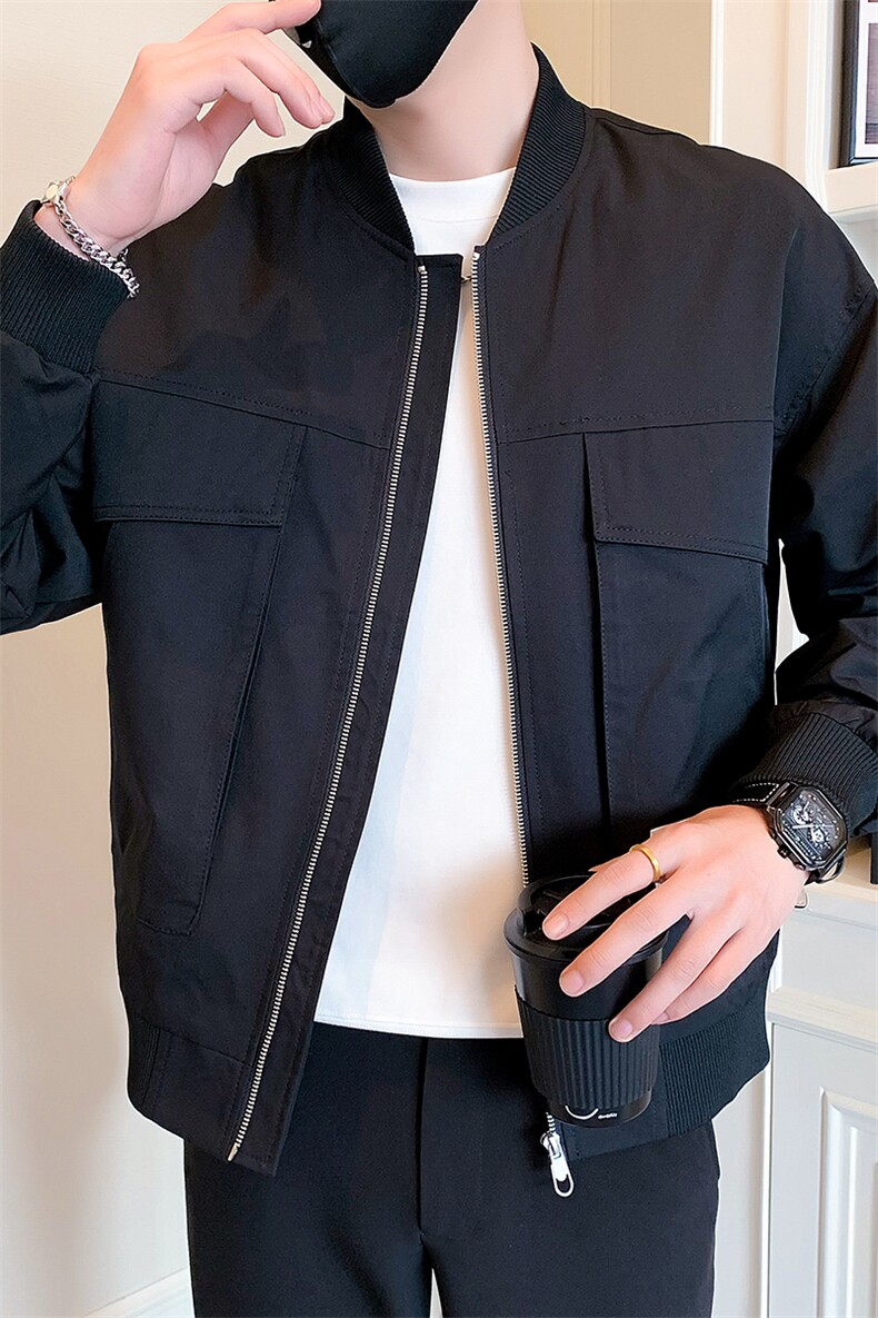 2025新款春季棒球服外套男潮牌帅气工装夹克上衣A313-JK9901-P98,男装夹克,电商A313-1